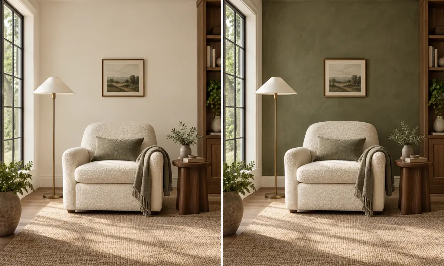 Walls in any finish, before and after